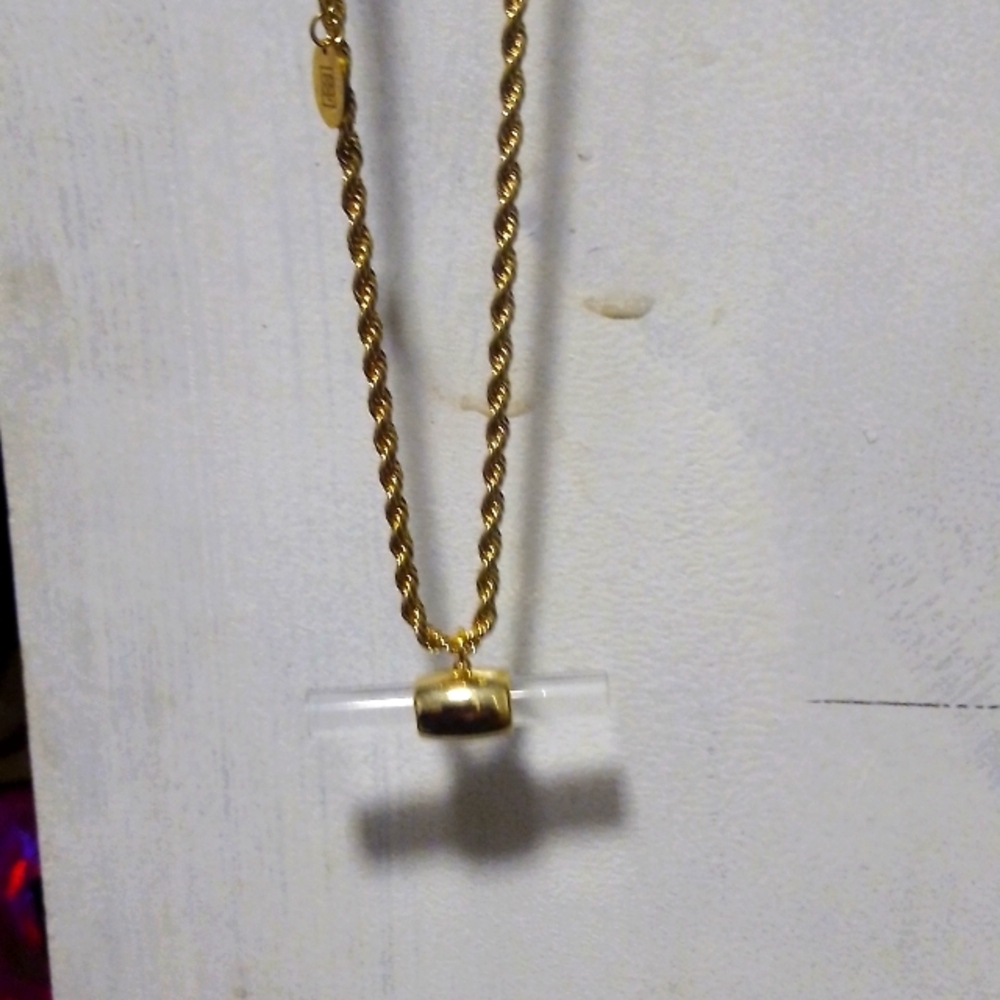 Gold costume necklace